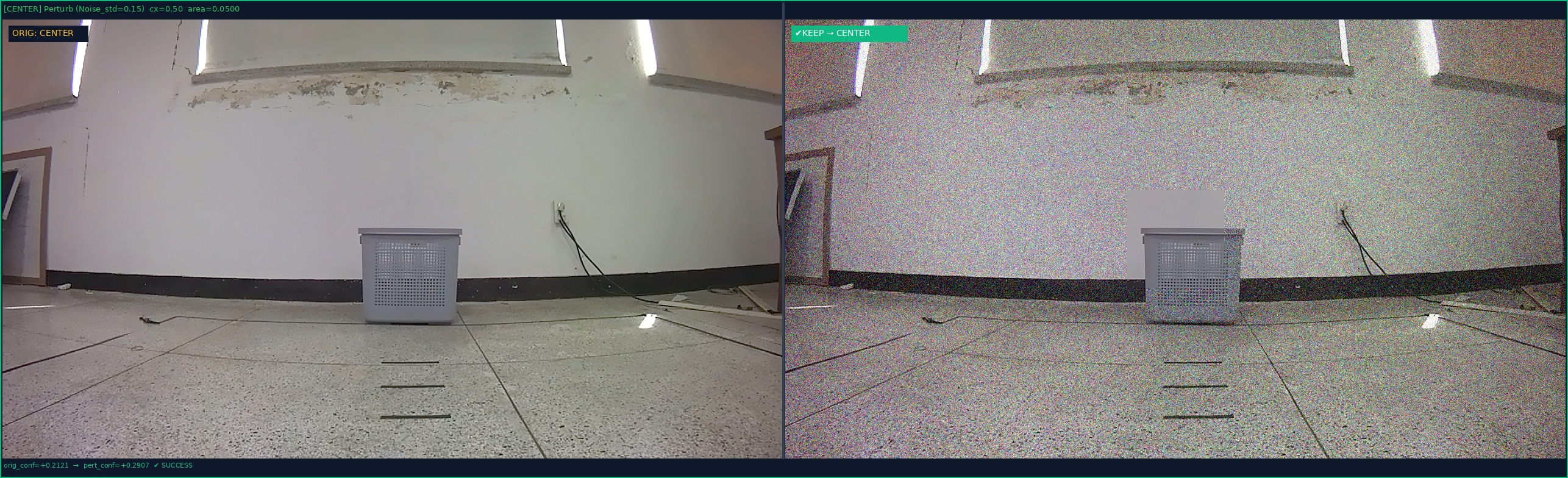 Noise std=0.15 Success